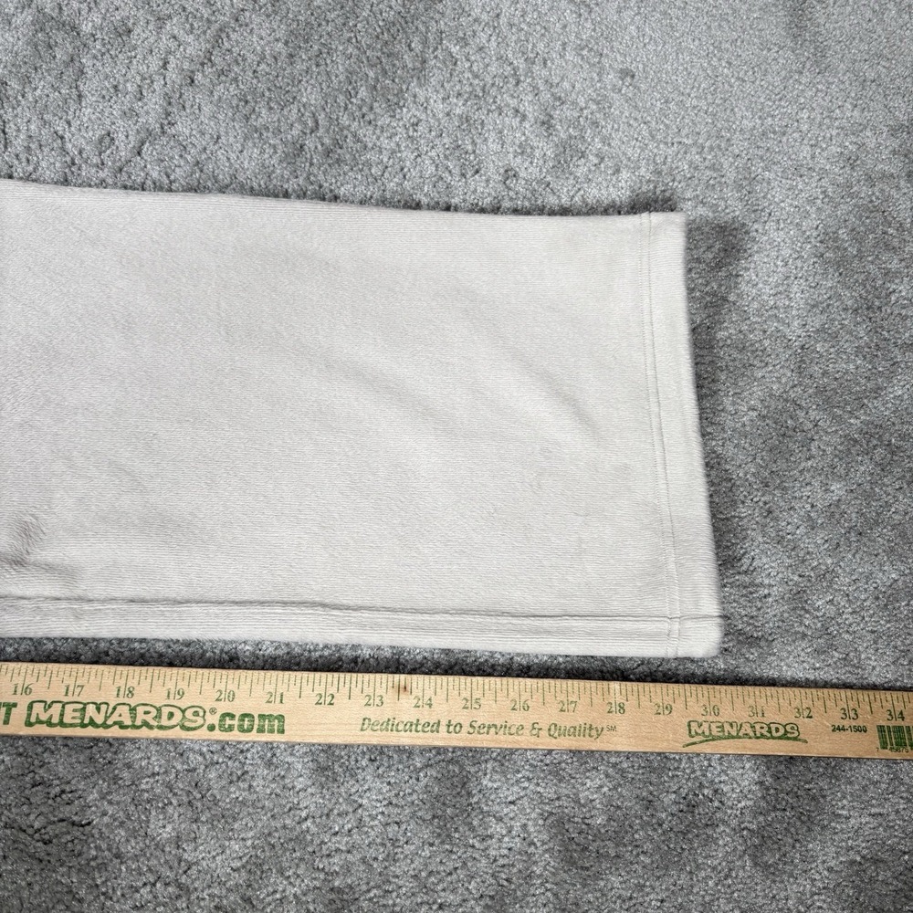 Lululemon Plush Velour Mid Rise Pants Womens XS Beige Cream Wide Leg Baggy Logo - Picture 7 of 8